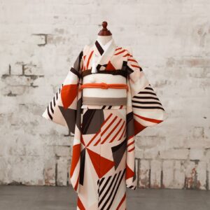 【現品限り】ゆめかんざし7歳着物 【オレンジ】