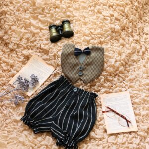 【現品70㎝】スタイ・パンツset　RB-48　ブラウン