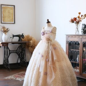 ロングドレスR-107　アイボリー