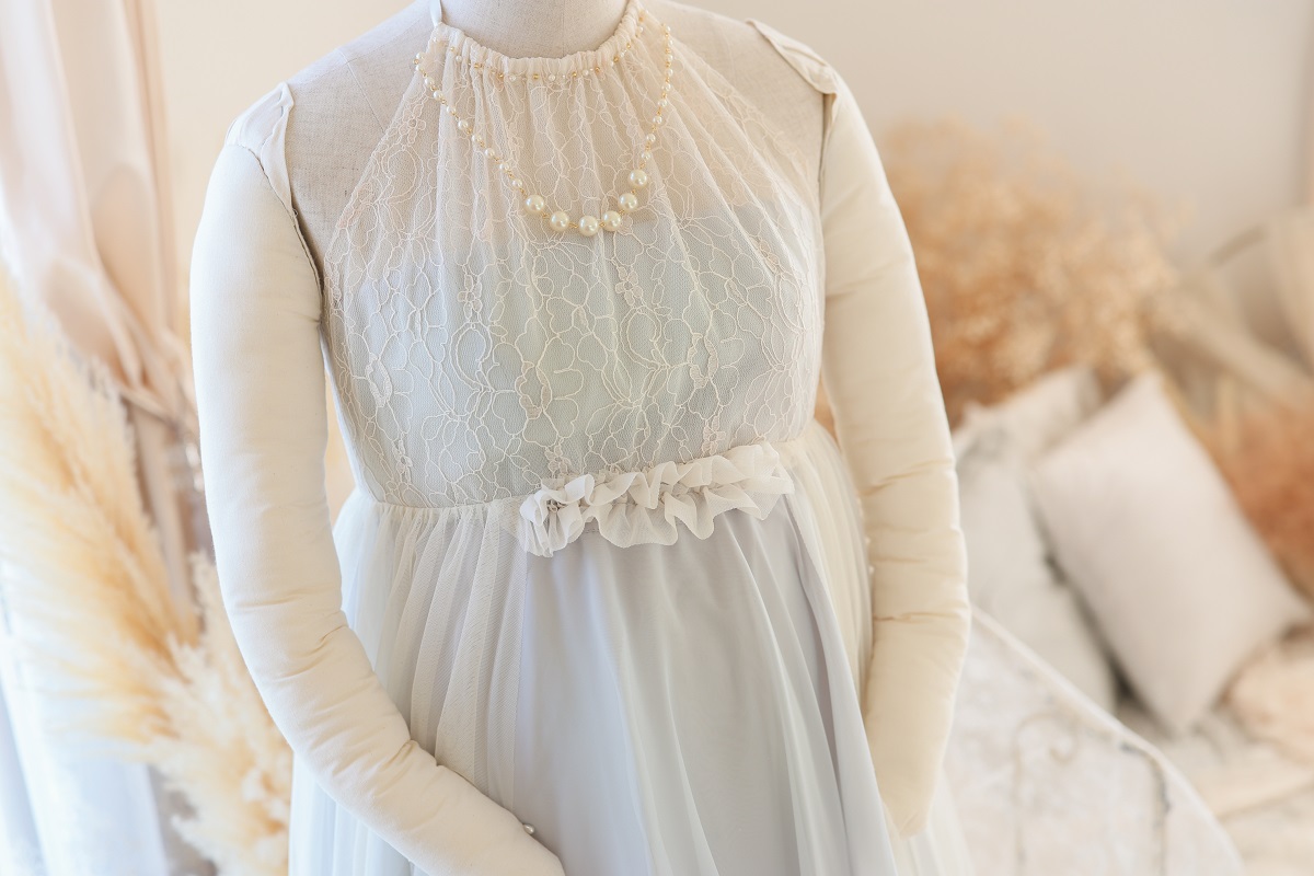 マタニティードレス R-2017　グレー - 画像 (5)