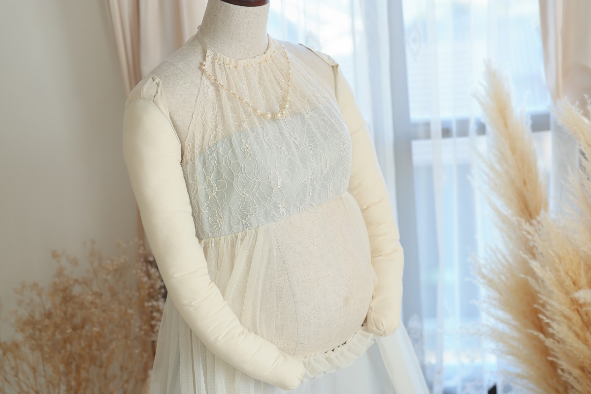 マタニティードレス R-2017　グレー - 画像 (6)