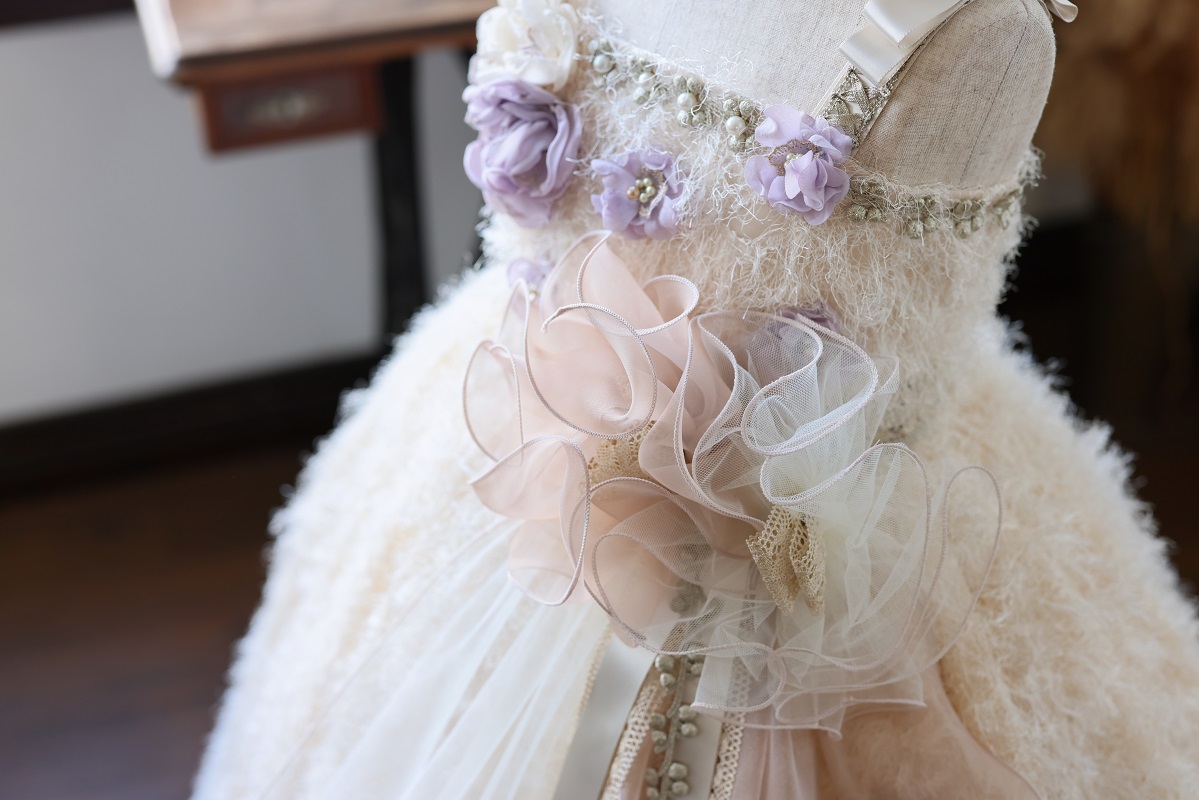 ロングドレスR-107　アイボリー - 画像 (6)