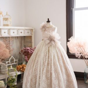 ロングドレスR-105　アイボリー