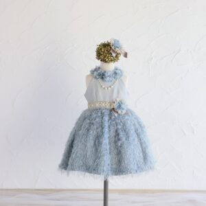 【現品100㎝】ショートドレスR-120　ブルー