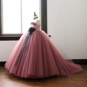 ロングドレスR-050　モーブ(ﾋﾟﾝｸﾊﾟｰﾌﾟﾙ)