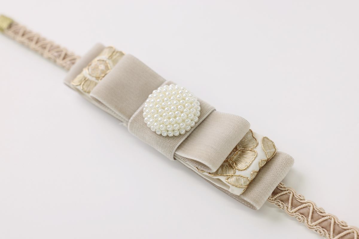 '-ラフィネオリジナル- ベロア三段リボン帯〆 3色展開 - 画像 (3)