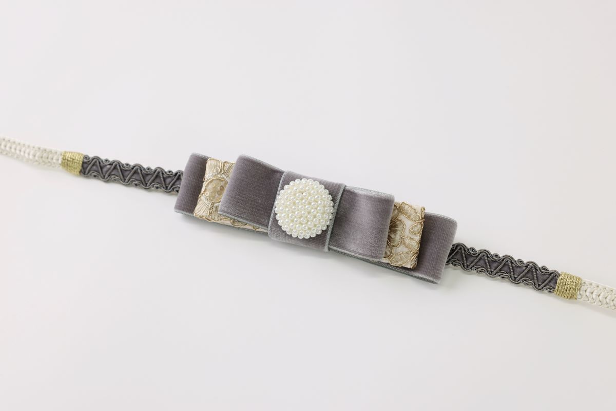 '-ラフィネオリジナル- ベロア三段リボン帯〆 3色展開 - 画像 (6)