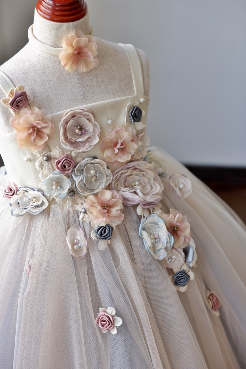 ロングドレスR-052　ベージュ - 画像 (4)