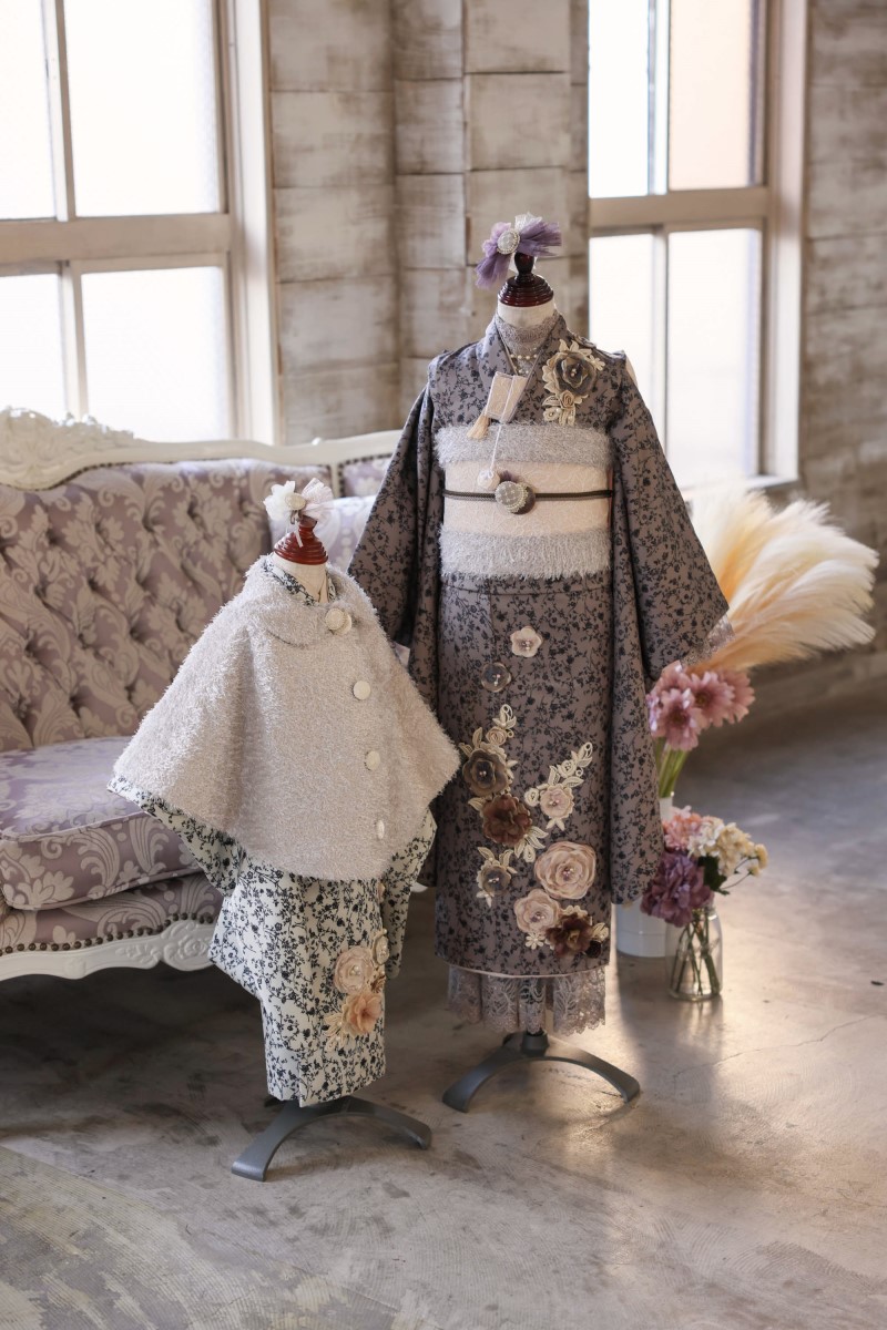 【アウトレット】ロココ・ガーリィ 7歳きものフルセット -Rococo Girly-【ブラウン】 - 画像 (14)