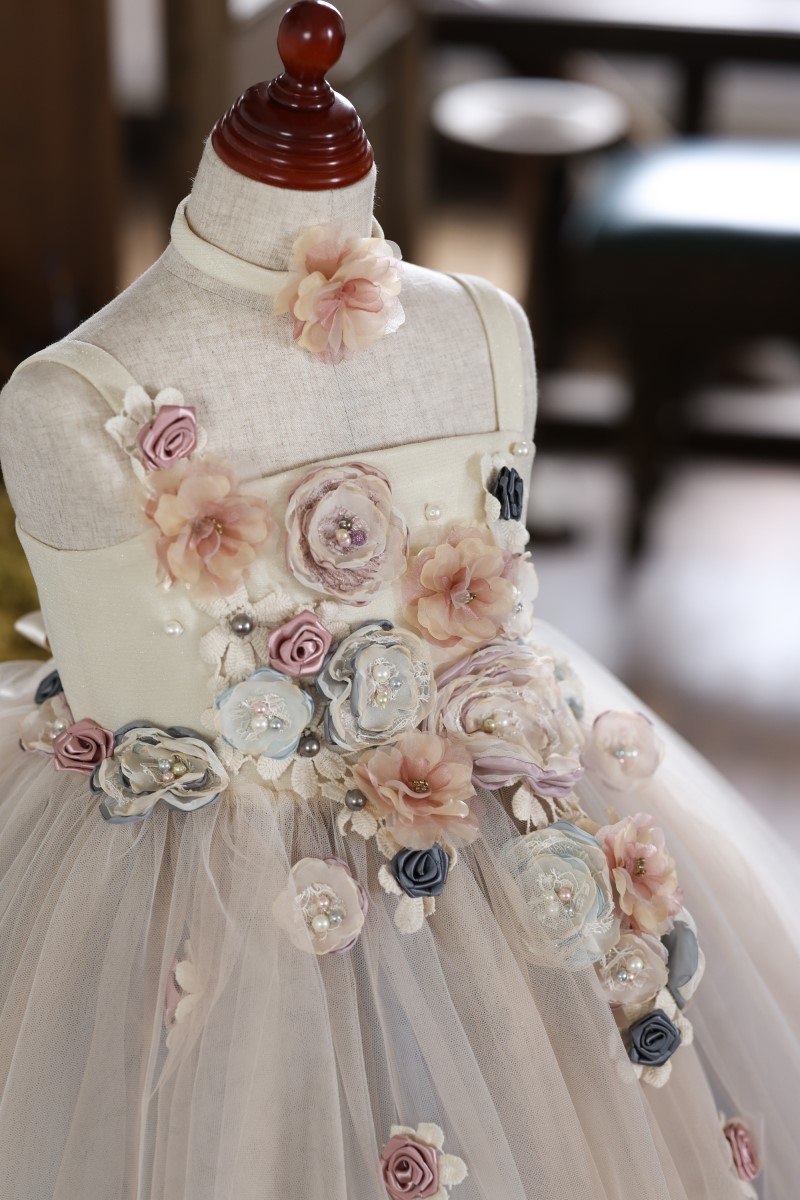 ロングドレスR-052　ベージュ - 画像 (6)