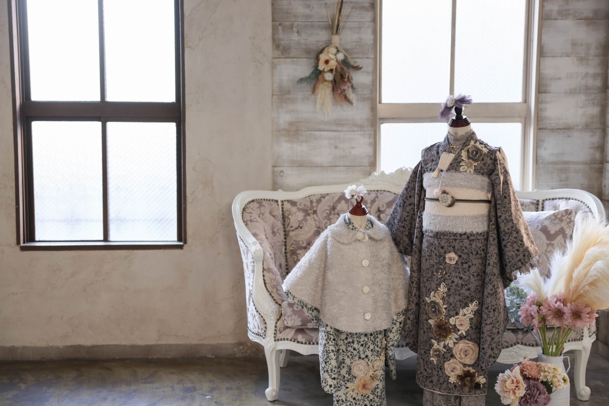 【アウトレット】ロココ・ガーリィ 7歳きものフルセット -Rococo Girly-【ブラウン】 - 画像 (16)