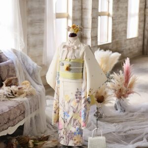 【現品】アンティークガーデン7歳きもの RC720-A 【クリーム】