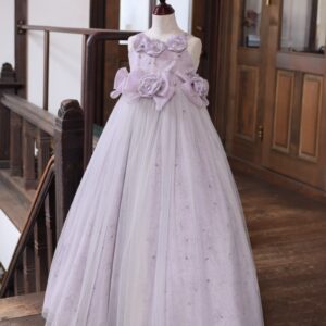 ロングドレスR-086　パープル