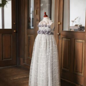 ロングドレスR-092　グレー