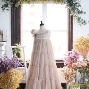 ロングドレスR-093　ベージュ