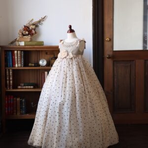 ロングドレスR-087　ベージュ