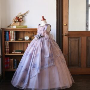 ロングドレスR-085　モーブ