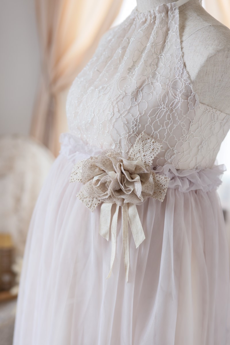 【現品】マタニティードレス R-2011　アイボリー - 画像 (5)