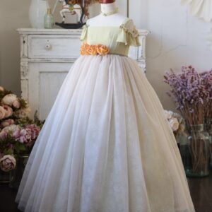 ロングドレスR-091　イエロー