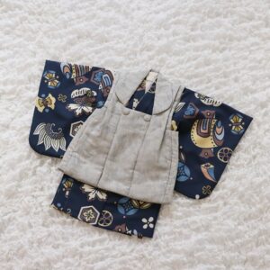 ラフィネココベイビーズ　男児ベビー被布　RC772-B【紺】