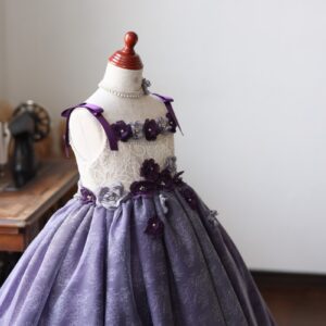 ロングドレスR-089　パープル