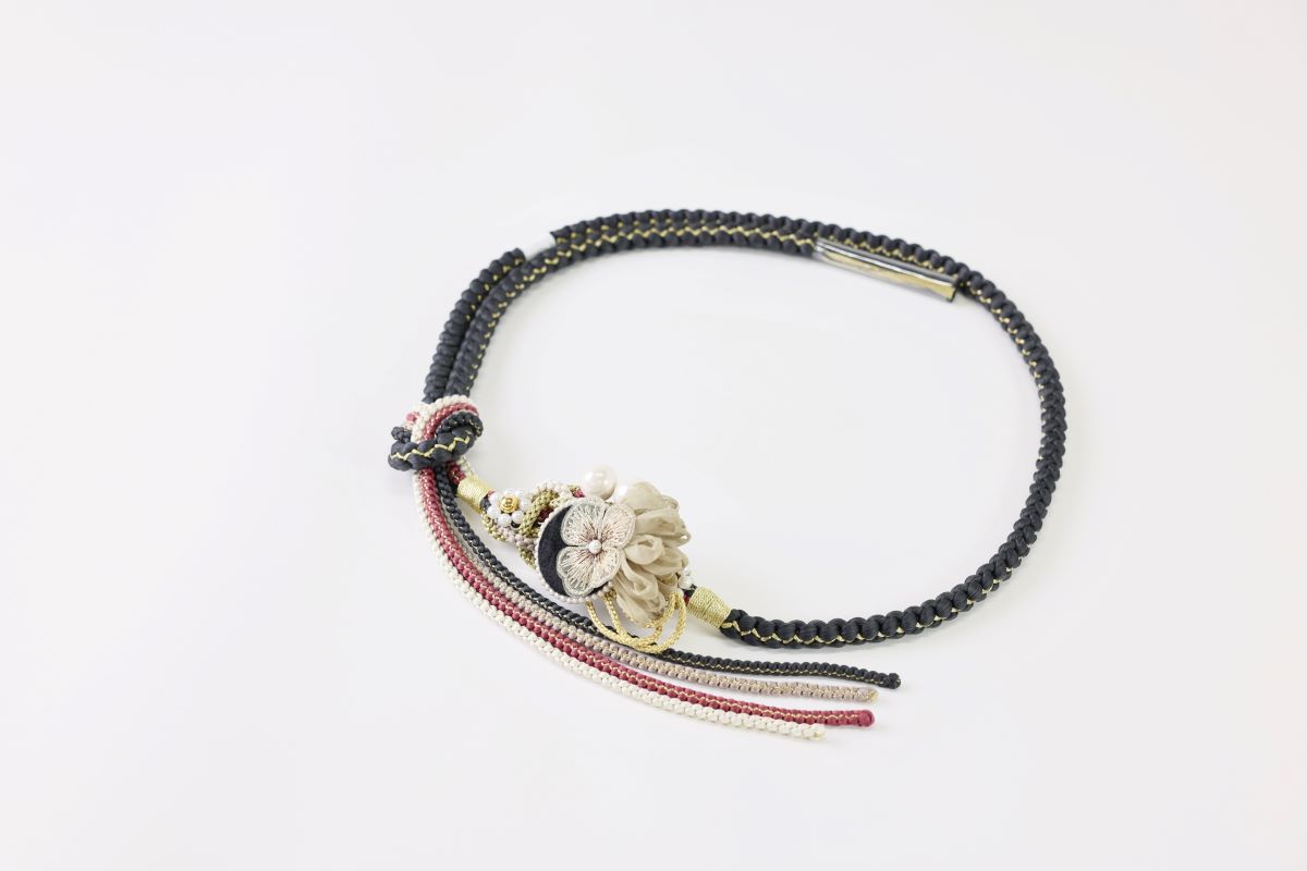 '-ラフィネオリジナル- 帯〆FKパーツ着脱式 ROJ-32ディープグレー - 画像 (2)