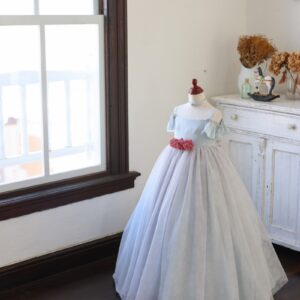 ロングドレスR-091　ブルー