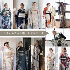 ポジデータ販売-正絹振袖-「ラフィネモカ」9タイプ-