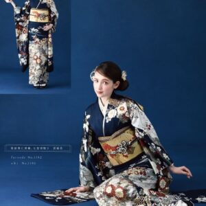 2026正絹振袖　ひいな　№1182　-瑠璃紺色-