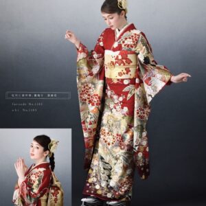 2026正絹振袖　ひいな　№1185　-深緋色-