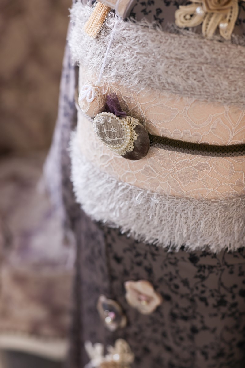 【アウトレット】ロココ・ガーリィ 7歳きものフルセット -Rococo Girly-【ブラウン】 - 画像 (9)