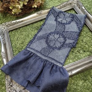 絞り帯揚　2023ラフィネ別注カラー　柄総絞り　正絹【残数限り】くすみブルーグレー