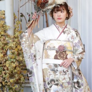 正絹振袖ラフィネモカ RF-20 -フェザーホワイト-