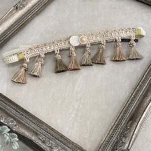 '-ﾗﾌｨﾈｵﾘｼﾞﾅﾙ-　FK-27タッセル・ボタン帯〆　【紐部分合繊】　ホワイト