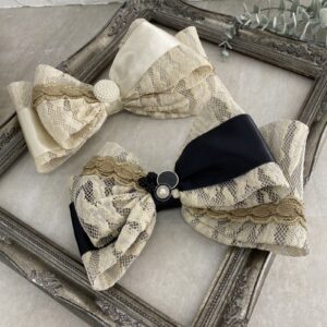 ﾗﾌｨﾈﾓｶｵﾘｼﾞﾅﾙ　-ゴールドリボン髪飾り-　2Type