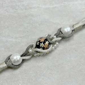 帯〆組みひもトンボ玉　TOJ-2409n