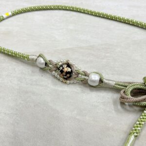 帯〆組みひもトンボ玉 TOJ-2409r