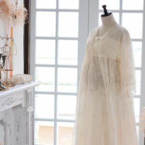 マタニティー【ガウン】R-2008　アイボリー