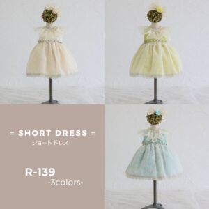 ショートドレスR-139　3色展開