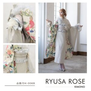 デザイン振袖　「リューサ・ローズ」DK-006B　アイボリー