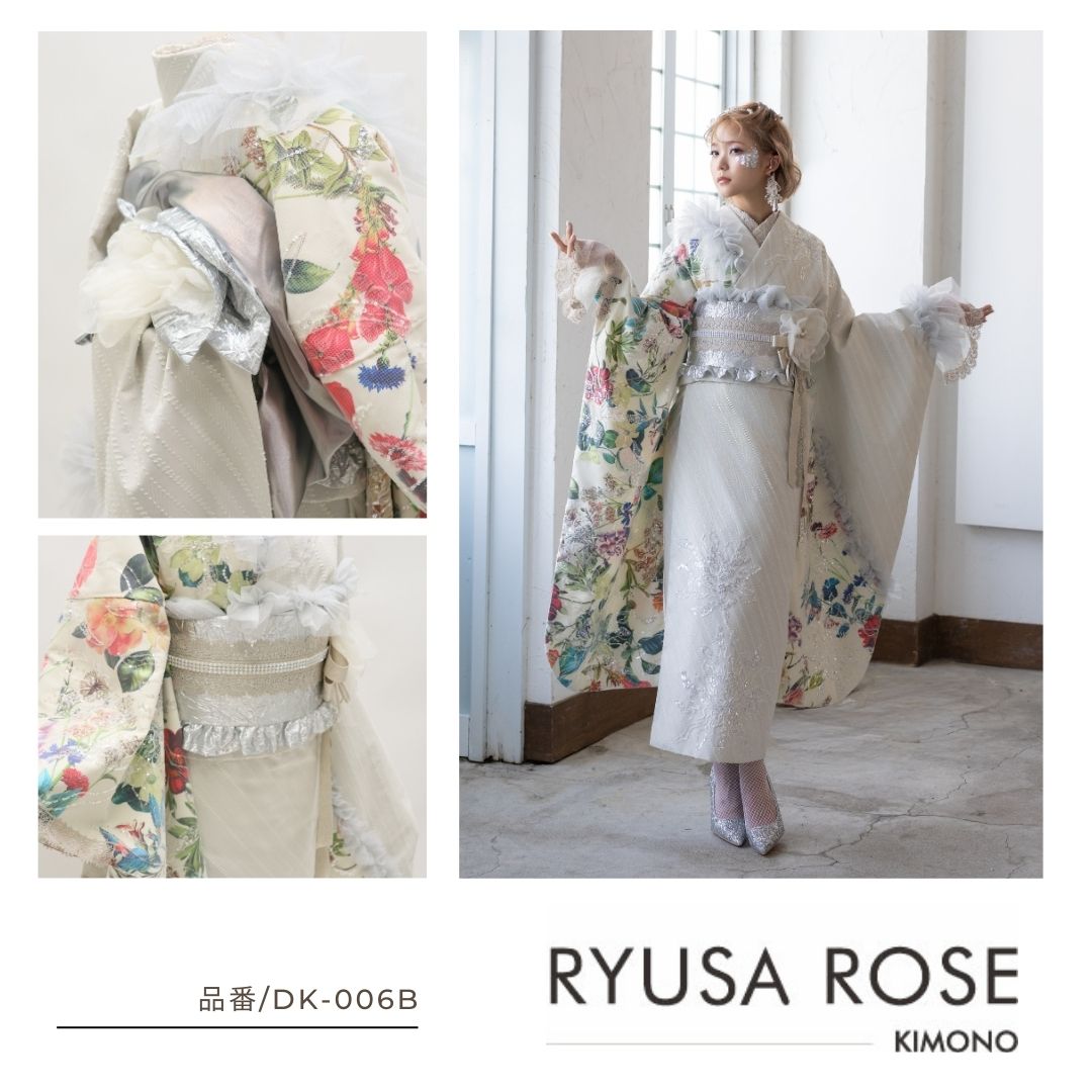 デザイン振袖 「リューサ・ローズ」DK-006B アイボリー