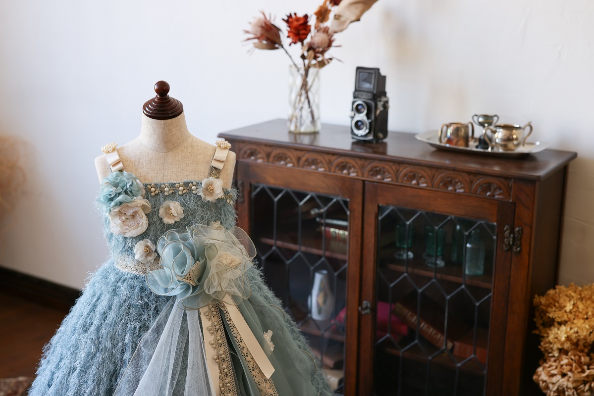 ロングドレスR-107 ブルー - 画像 (10)