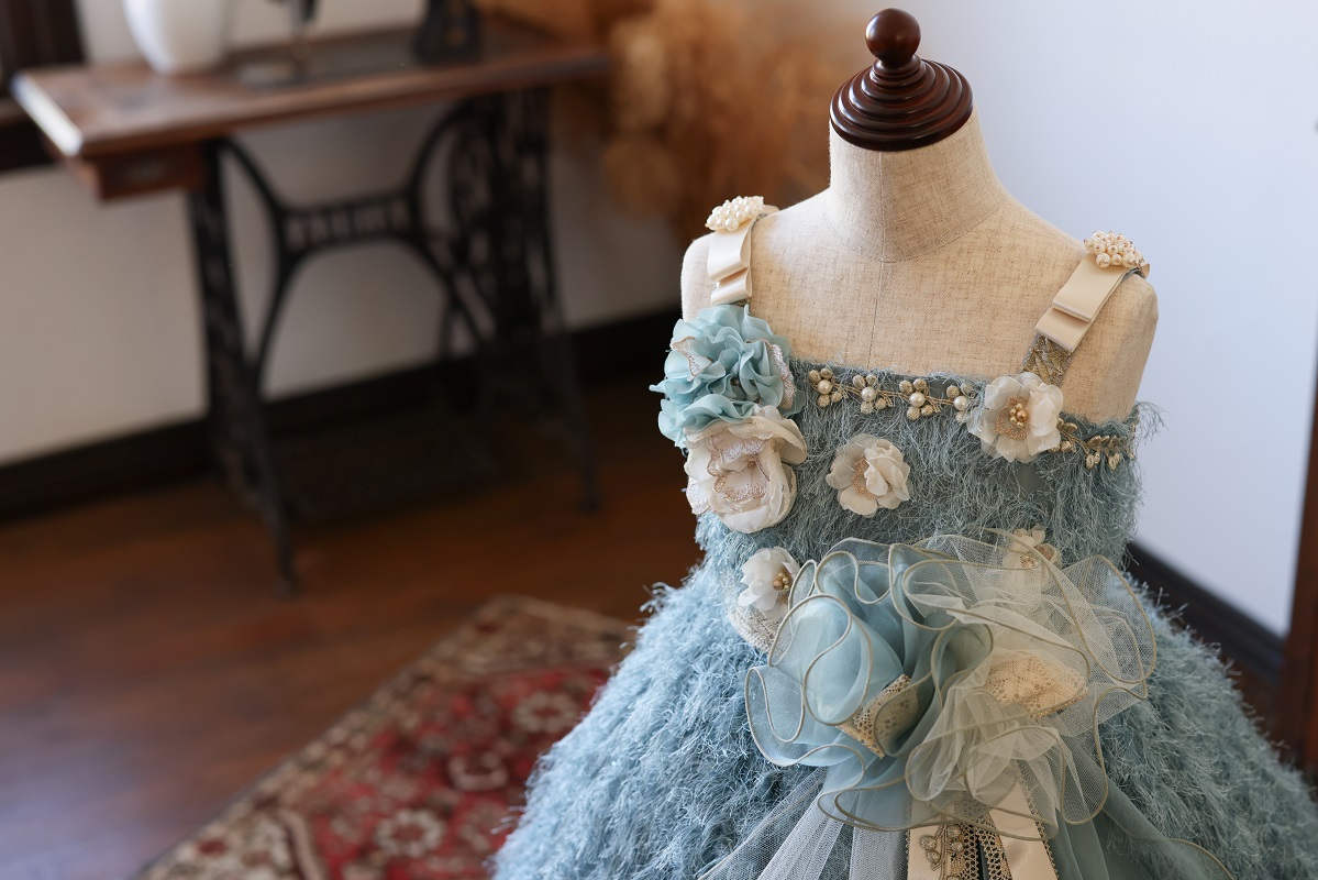 ロングドレスR-107 ブルー - 画像 (7)