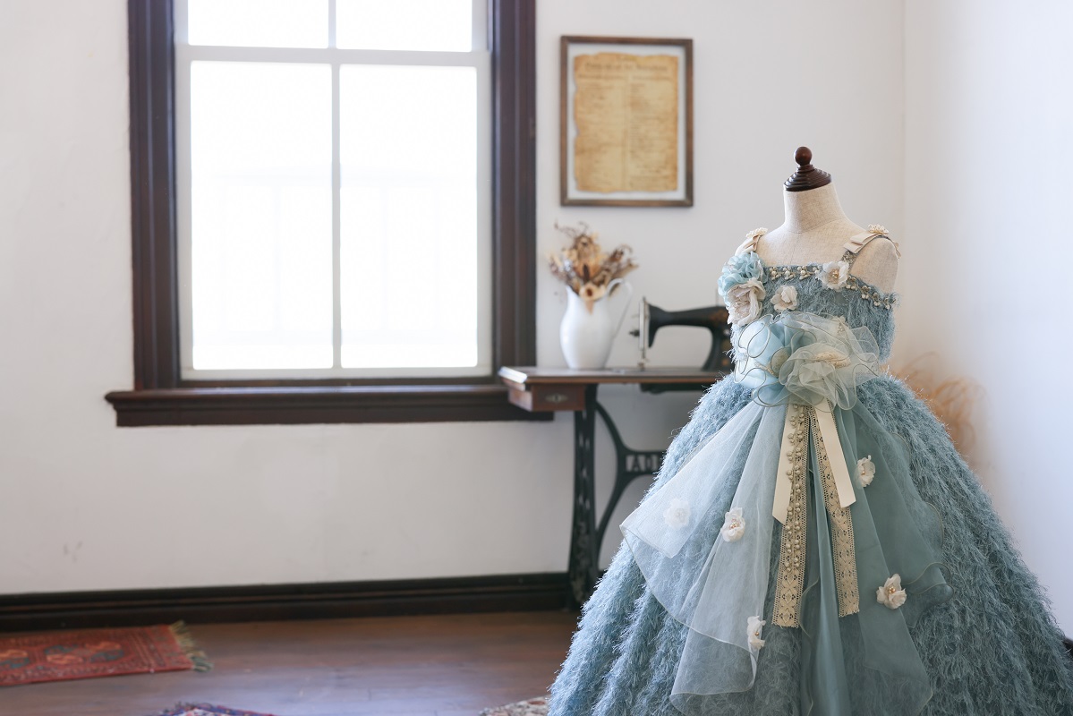 ロングドレスR-107 ブルー - 画像 (9)