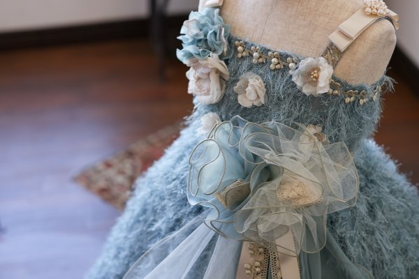 ロングドレスR-107 ブルー - 画像 (8)