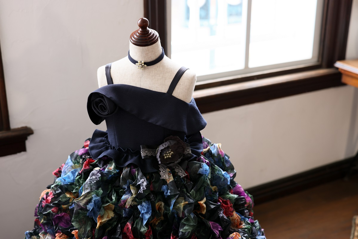 【現品120cm】ロングドレスR-109　マルチカラー - 画像 (7)