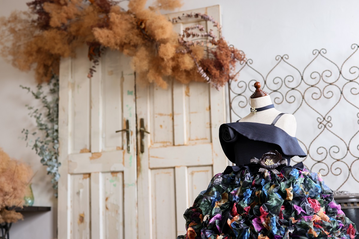 【現品120cm】ロングドレスR-109　マルチカラー - 画像 (10)