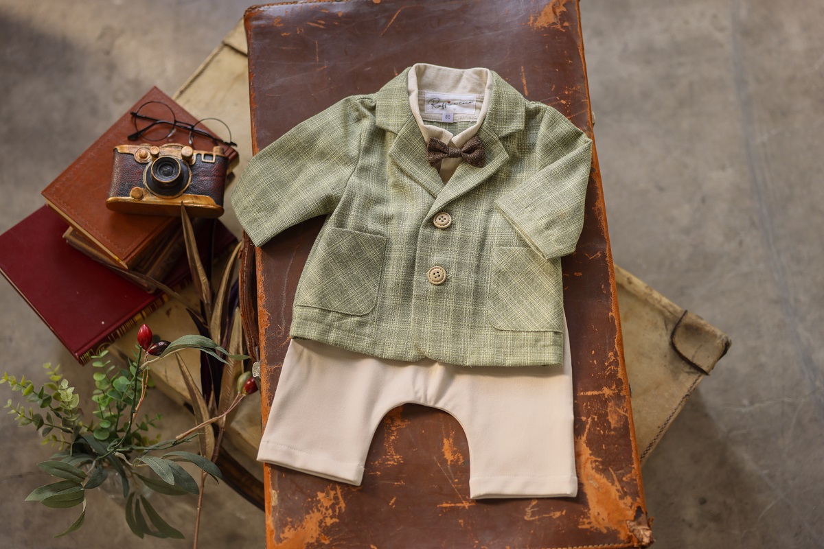 【現品70cm】ベビータキシード RTB-026 グリーン