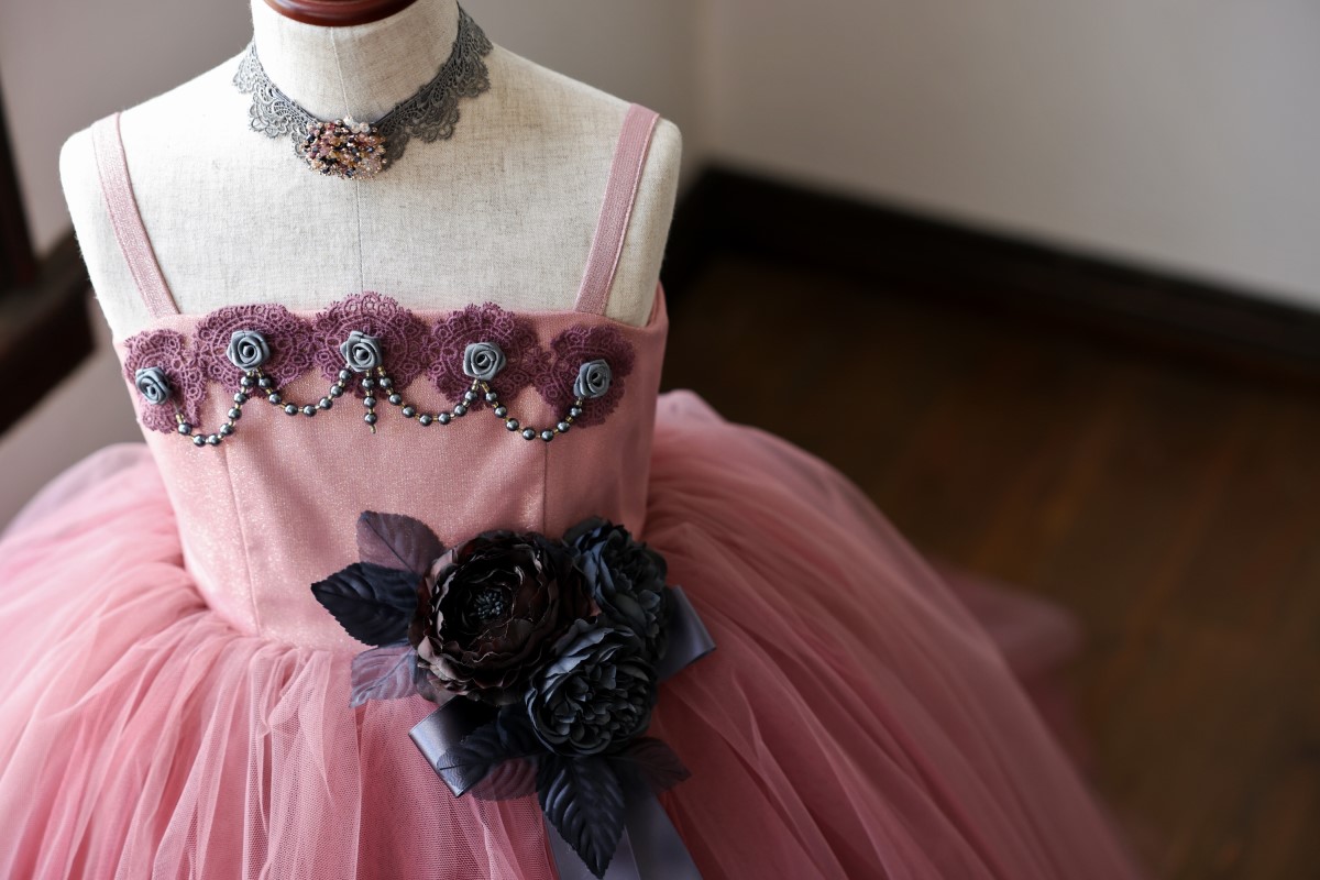 ロングドレスR-050　モーブ(ﾋﾟﾝｸﾊﾟｰﾌﾟﾙ) - 画像 (6)