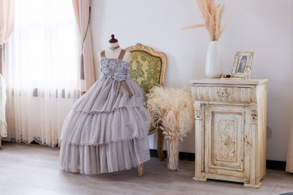 ロングドレスR-104 グレー - 画像 (4)